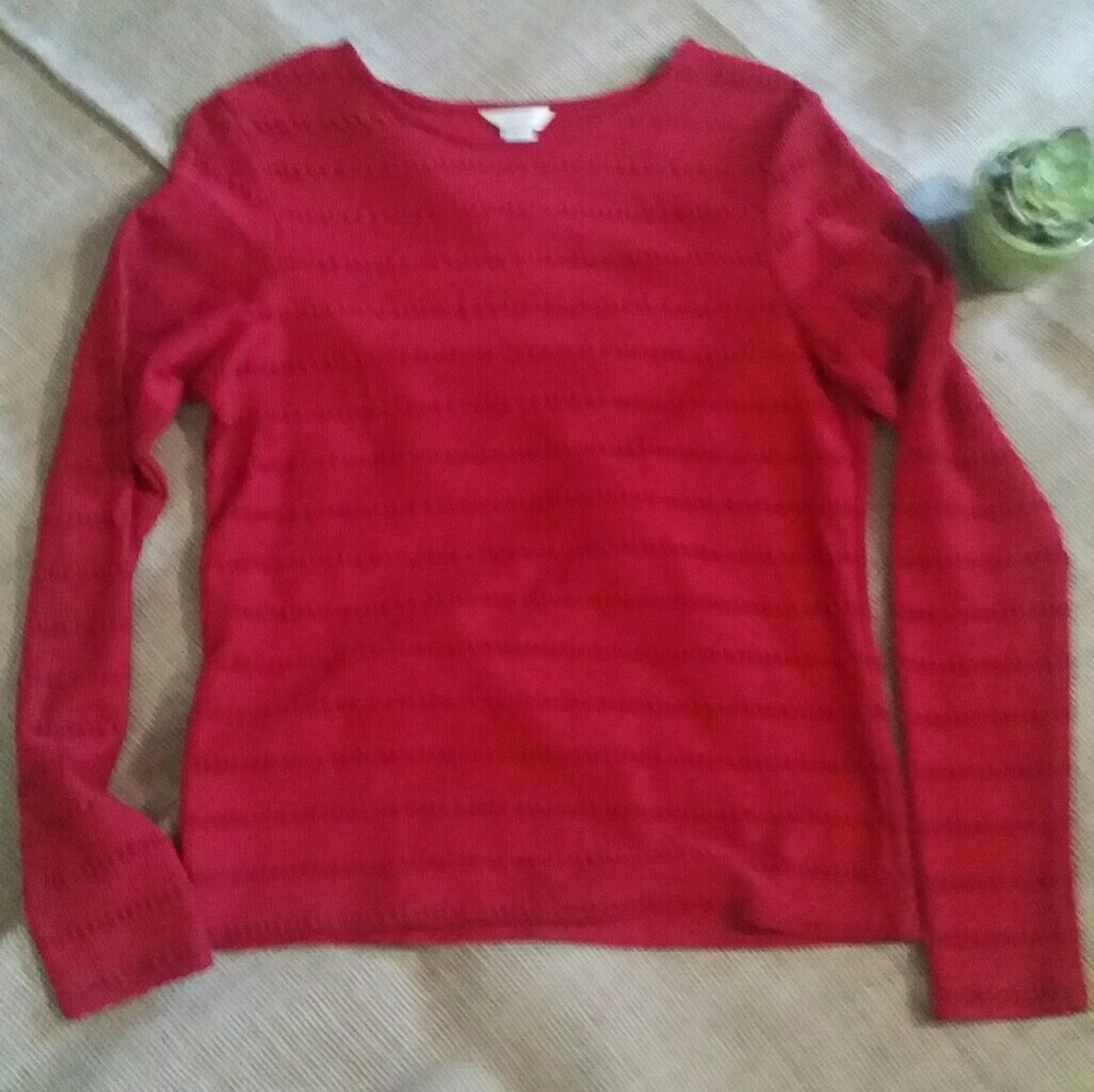 EUC RED Long Sleeve Top
